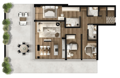 FOLEJA LIVING, Banesë ne shitje, Objekti  3D-A03 242.39 m2