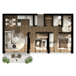 FOLEJA LIVING, Banesë ne shitje, Objekti  3D-A07 91.72 m2