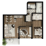 FOLEJA LIVING, Banesë ne shitje, Objekti  3D-A11 104.83 m2