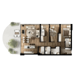 FOLEJA LIVING, Penthouse ne shitje, Objekti  3D-A19,  186.28 m2