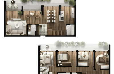 FOLEJA LIVING, Duplex ne shitje, Objekti  3D, A20-25,  209.92 m2