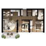 FOLEJA LIVING, Banesë ne shitje, Objekti  3D-A30, 92.42 m2