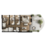 FOLEJA LIVING, Penthouse ne shitje, Objekti 3D B14, 206.18 m2