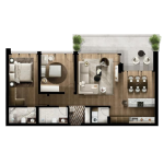 FOLEJA LIVING, Banesë ne shitje, Objekti 3D B15, 124.54 m2