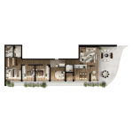 FOLEJA LIVING, Penthouse ne shitje, Objekti 3D B20, 284.98 m2