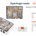 Kompleksi "Izmiri" Lamela A8, 14, 20,  95.56 m2