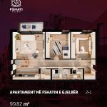 Fshati Gjelbër, Moglicë, Banese 2+1, 99.82m²