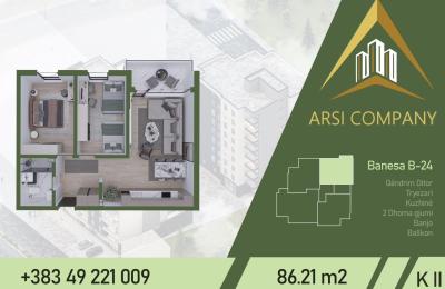 ARSI COMPANY Banese ne shitje, B-24, 86.21m2