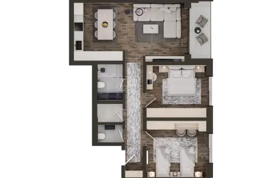 Banesë në shitje 95m2, B01 - Kati 6, Veternik