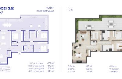 PENTHOUSE 12, Hyrja F, 209m2