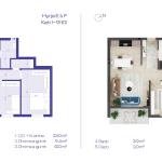 Banesa 3, Hyrja E&F, Kati 1-10, 75m2