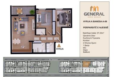 Banesa në Shitje –Objekti III, HYRJA A BANESA A-06  | General Immo Group