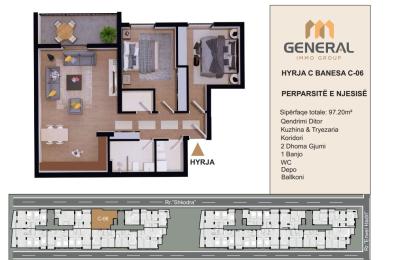Banesa në Shitje –Objekti III, HYRJA C BANESA C-06  | General Immo Group