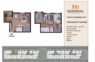 Banesa në Shitje –Objekti III, HYRJA D BANESA D-01  | General Immo Group