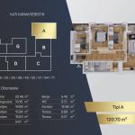 Kompleksi Royal Residence, shitet Banesa BLLOKU 4, TIP A, 120.70m2