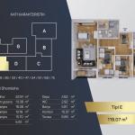 Kompleksi Royal Residence, shitet Banesa BLLOKU 4, TIP E, 119.07m2