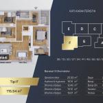 Kompleksi Royal Residence, shitet Banesa BLLOKU 4, TIP F, 115.54m2