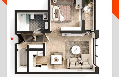 Banesë ne shitje 64.57 m2 NEW HORIZON blloku C