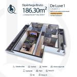 DE LUXE 1, Penthouse Objekti 2, 186.30m2 +2 terrasa me 54.04m2 dhe 33.15m2