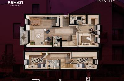 Fshati Gjelbër, Moglicë, Duplex, 157.71m²