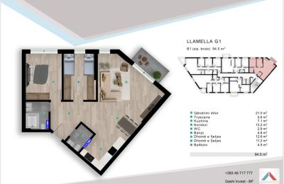 Banesa në shitje ne Lipjan, Llamella G1, B1, 94.5m2