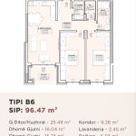 Banesë për shitje në Kompleksin HAB 16 & 17, Hyrja B, Tip B7, 96.95m2