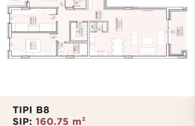 Banesë për shitje në Kompleksin HAB 16 & 17, Hyrja B, Tip B8, 160.75m2