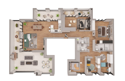Park Residence Prishtina Objekti 10 Tip 5, 277.10 + 84.04 m2 kati 12