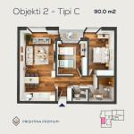 PRISHTINA PREMIUM, Objekti 2 Tip C, kati 4-5, 90.0m2