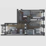 Park Residence PODUJEVE Objekti 4 Tip 5, 120.24 m2 kati 1-8