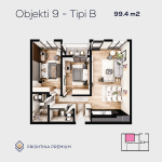 PRISHTINA PREMIUM, Objekti 9 Tip B, kati 1, 99.4m2