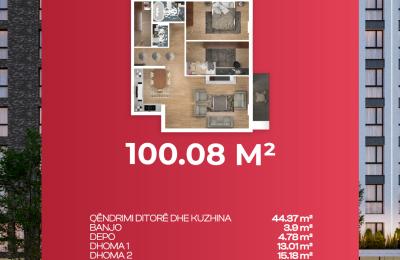 SWISS BUILDINGS, Banesë ne shitje, Objekti A, 100.08.m2