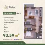 KOMPLEKSI URTINA, OBJEKTI CD Tip 11,  93.59m2