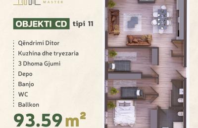 KOMPLEKSI URTINA, OBJEKTI CD Tip 11,  93.59m2