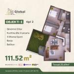 KOMPLEKSI URTINA, OBJEKTI E Tip 2,  111.52m2 + Terasë 25.69m2
