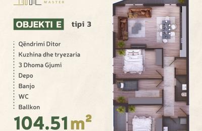 KOMPLEKSI URTINA, OBJEKTI E Tip 3, 104.51m2