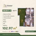 KOMPLEKSI URTINA, OBJEKTI E Tip 8, 102.97m2 + Terasë 67.17m2
