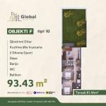 KOMPLEKSI URTINA, OBJEKTI F Tip 10, 93.43m2 + terasë 81.46m2