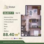 KOMPLEKSI URTINA, OBJEKTI F Tip 6, 88.40m2