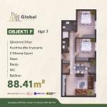 KOMPLEKSI URTINA, OBJEKTI F Tip 7, 88.41m2