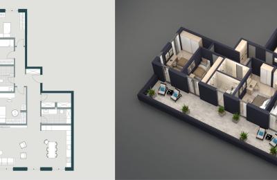 Banese ne shitje, JAKOVA HOUSING Gjakovë, 220.99m2 kati 6