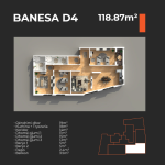 Banesë në shitje Objekti D4, 118.87 m2