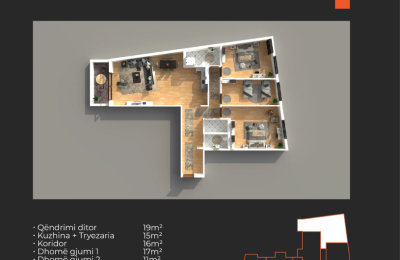 Banesë në shitje Objekti D6, 121 m2