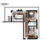 Penthause në shitje, Lamela 2, V2, 289.90 m2