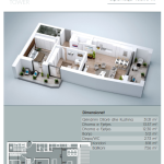 Banesë në shitje, VV TOWER, Apartmenti 02, Tip 2+1, 103.95m2, kati 2