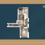 KORAL TOWER II, Banesë ne shitje TIP 10, 73.66m2