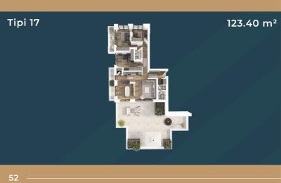 KORAL TOWER II, Banesë ne shitje TIP 17, 123.40m2