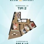 Ofrohet banesë për shitje, KLUB INVEST, Ndërtesa L5, Tip 02, 141.1m2