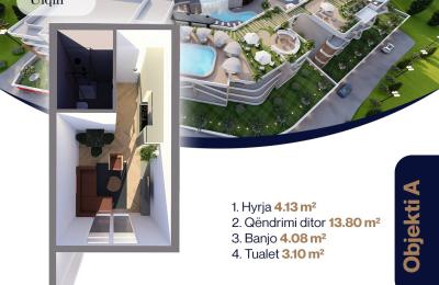 SUNRISE Banesë në qendër ULQIN Tip 2, Ob A, 23.11m2