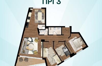 Ofrohet banesë për shitje, KLUB INVEST, Ndërtesa L5, Tip 03, 123.6m2